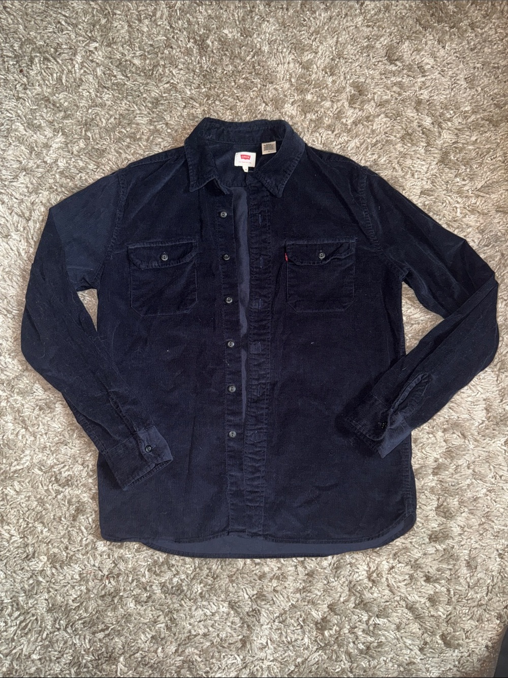 Levi's Black Corduroy Casual Button-Up Shirt Men’s Size M